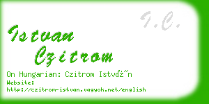 istvan czitrom business card